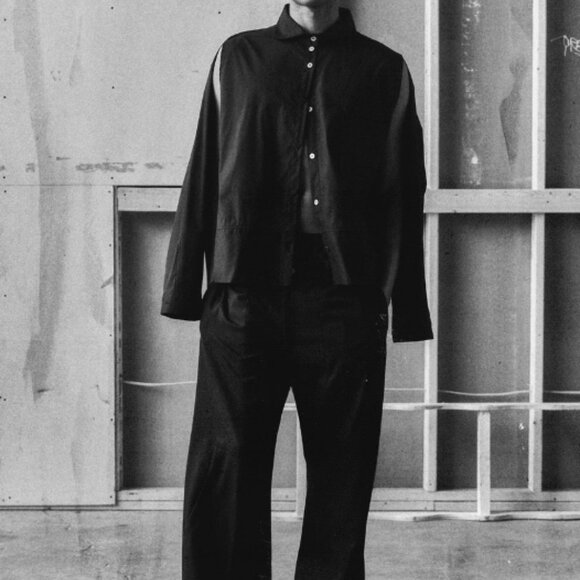 Re-pull Jet Expo Unisex Button Down Shirt Long Sleeve Relaxed Fit Black Size 1 - Picture 4 of 8